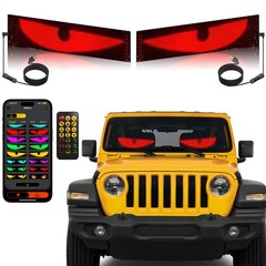 2PCS 15inx4in Devil Eyes Light for Car Windshield,Ojos LED para 2pcs 15*4in