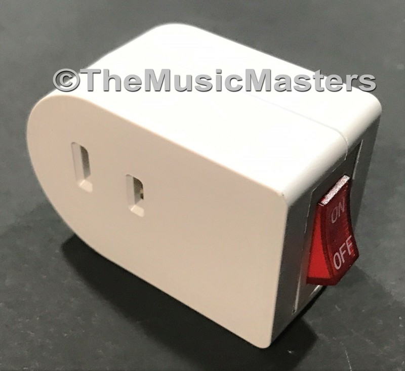 2X Single Outlet AC Wall Plug On/Off LIGHTED POWER SWITCH Electrical Adapter gallery