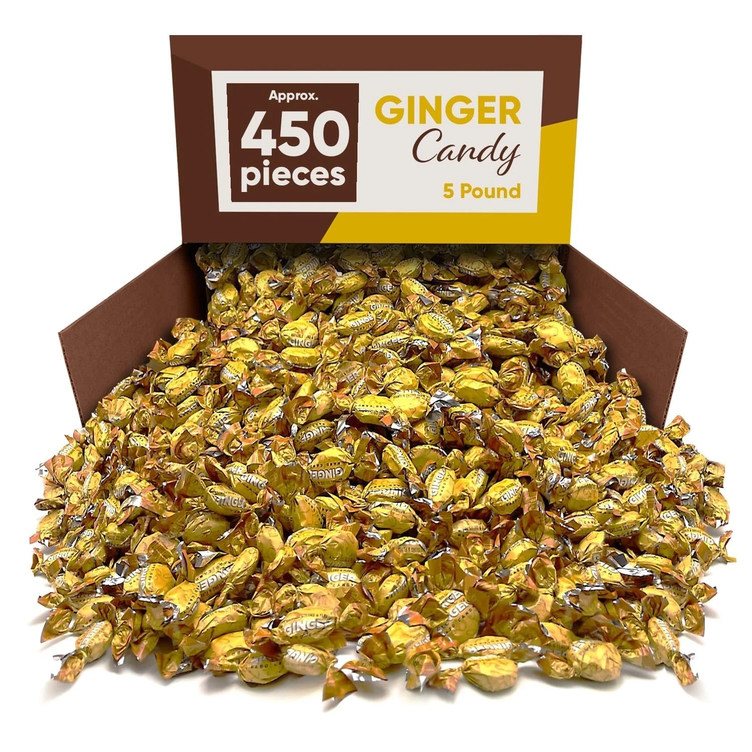 Ginger Flavor, Individually Wrapped, Bulk & Delicious Hard Candy (5 Pounds) Sale gallery