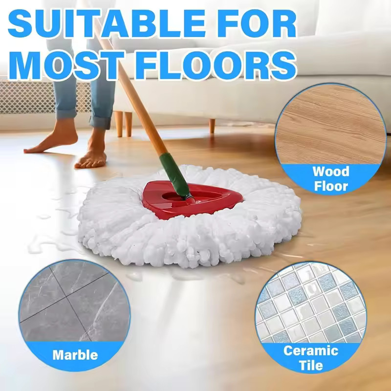 5x Replacement Microfiber Mop HEAD For O-Cedar Spin Mop Easy Clean Wring Refill gallery