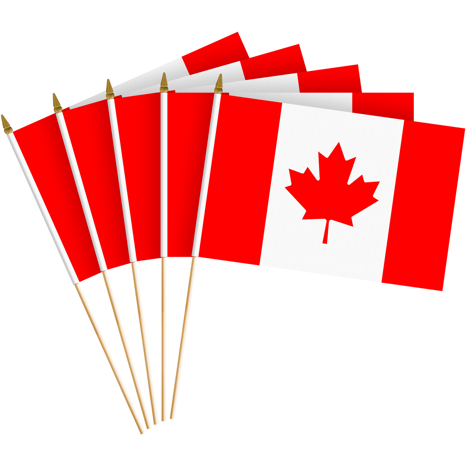 G128 12 Pack Handheld Canada Canadian Stick Flags 8x12 In Printed 150D gallery