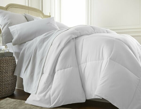 iEnjoy Home All Season Down Alternative Comforter - Full/Queen. White 92" x 92" gallery
