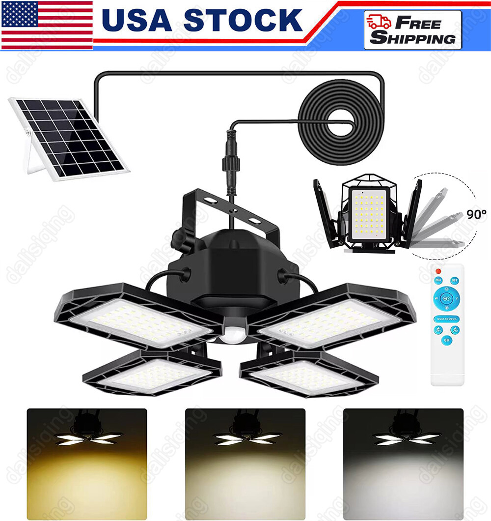 168LED Solar Pendant Light Outdoor Indoor Solar Powered Motion Sensor Shed Light gallery