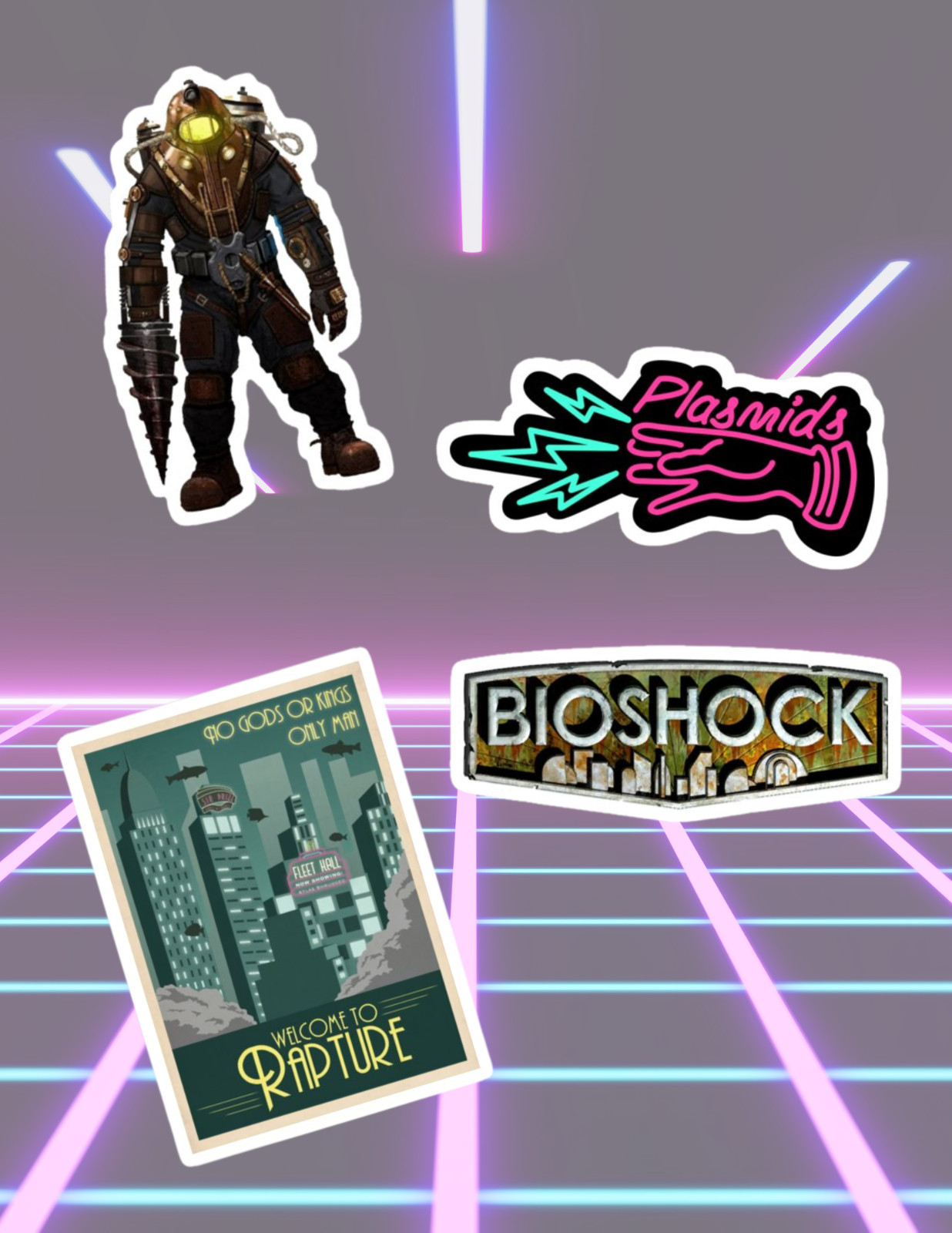 Bioshock Video Games 4pc Sticker Pack gallery