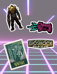 Bioshock Video Games 4pc Sticker Pack