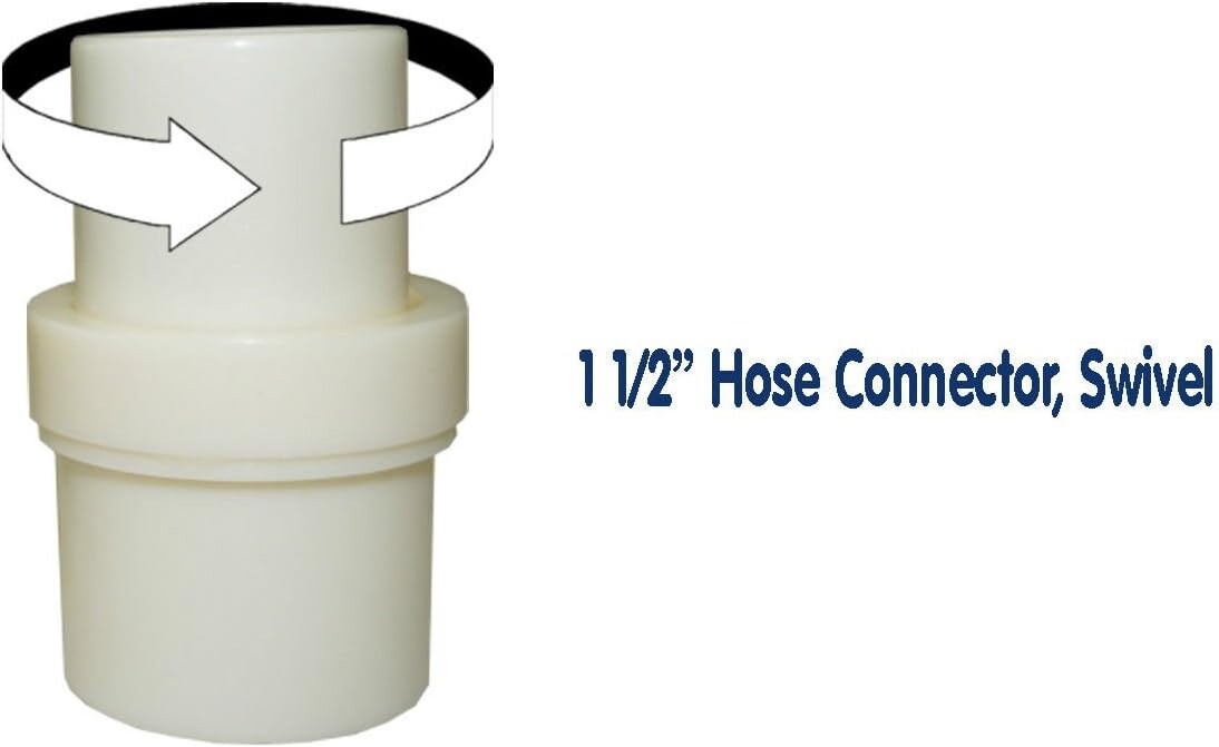 1-1/2" Swimming Pool Vacuum Hose Swivel Connector Adapter Fits a Manual Vac Head gallery