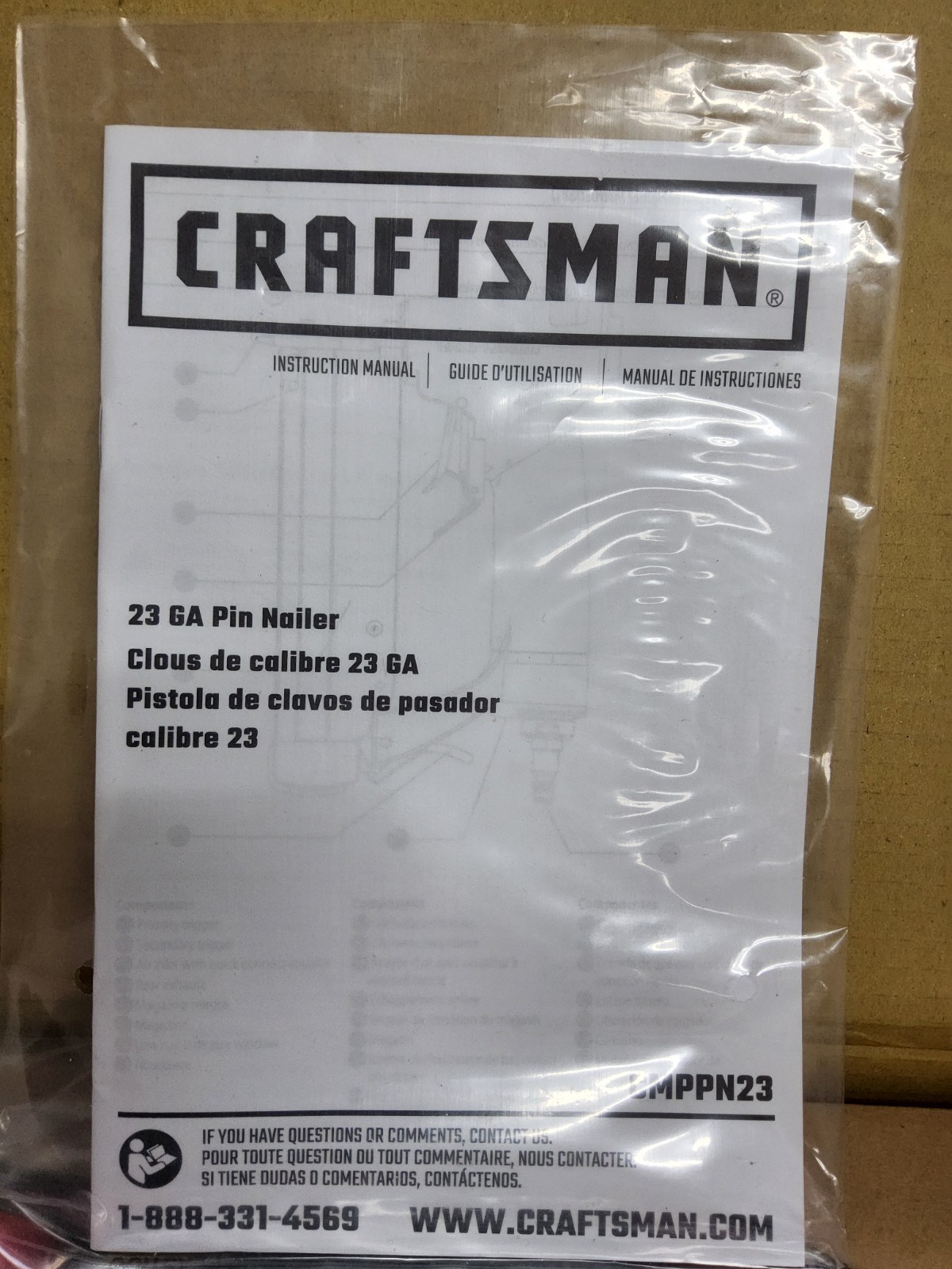 🛠️ Craftsman 23 Gauge 1 In Pneumatic Pin Nailer - CMPPN23 - NEW gallery