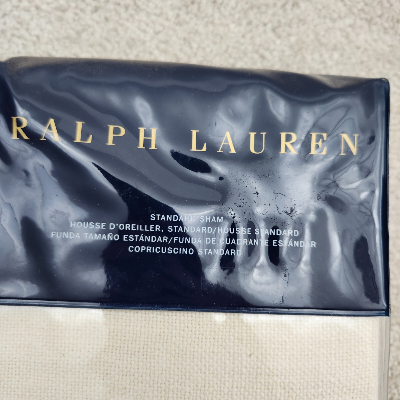 Ralph Lauren Standard Sham 100% Linen Weston Park Foley Cream gallery