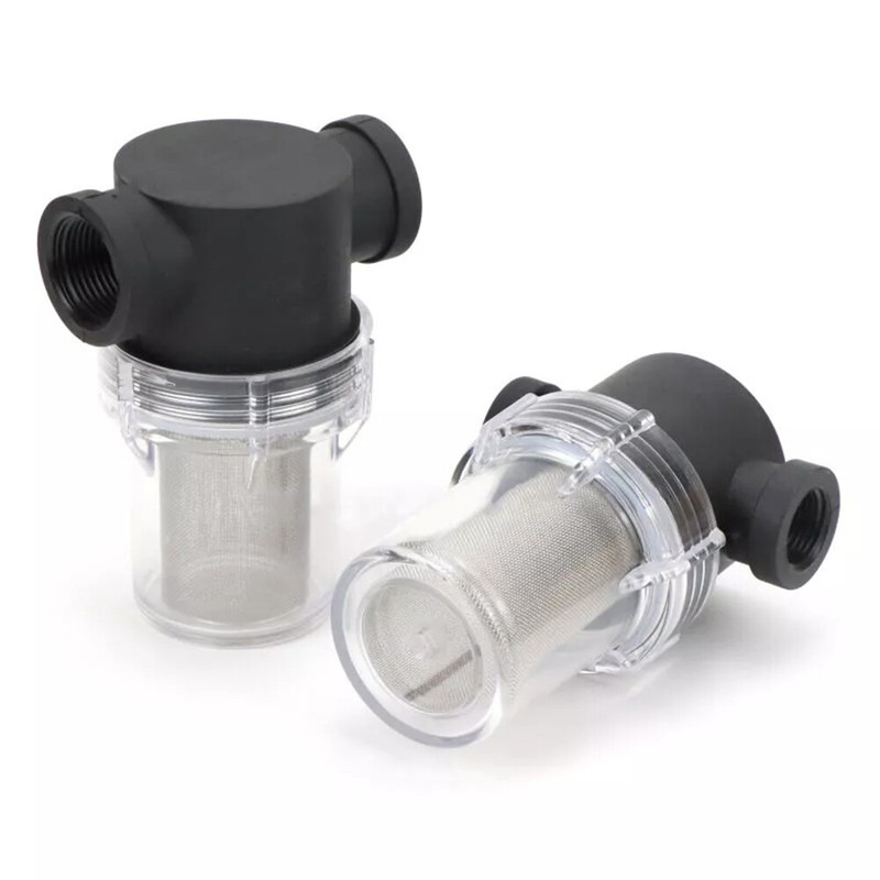 3/4" 1/2" 1" Inline Filter Strainer Water Pump High Flow Pipeline Filter 40 Mesh gallery