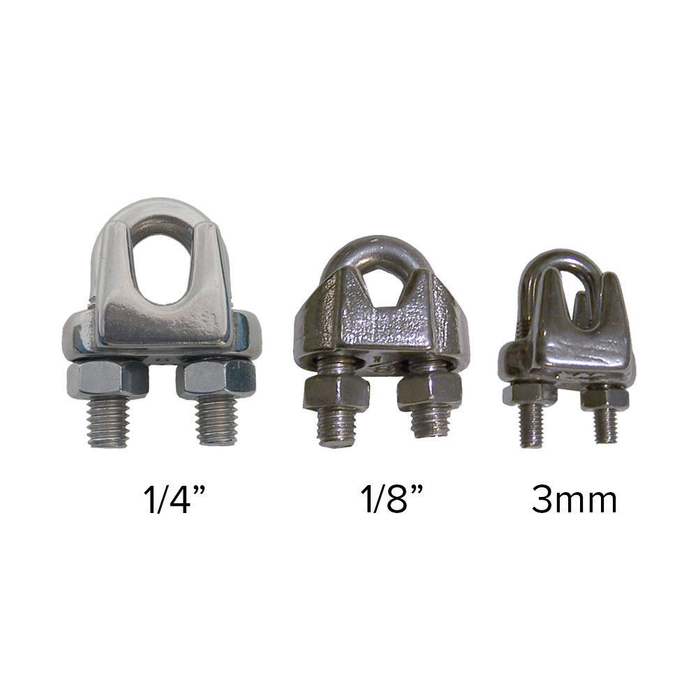 Paracord Planet Rope Clamps – Stainless Steel – 2 and 5 Packs – Multiple Sizes gallery