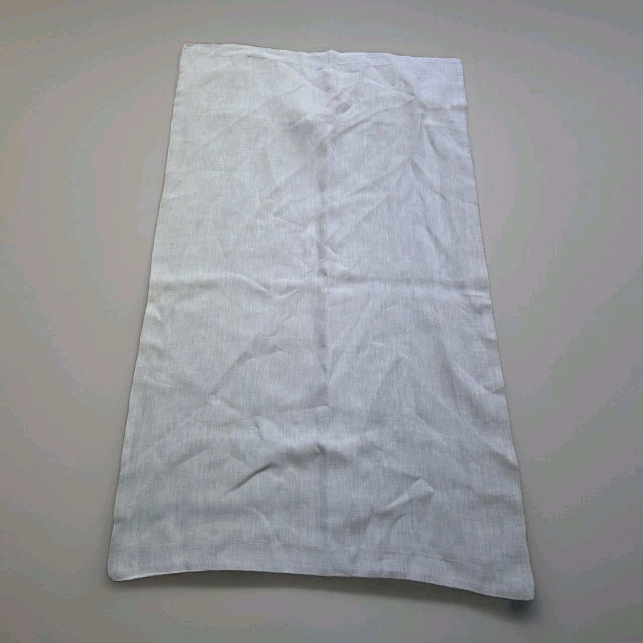 Crate & Barrel Hemp Pillowcase King Sham White Beige 20"x36" Excellent gallery