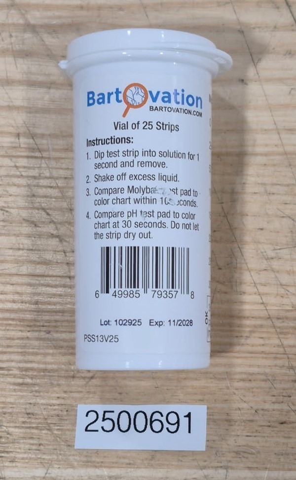 CENTRAL BOILER, OEM, MOLYARMOR PH TEST KIT, VIAL OF 25 STRIPS - #2500691 gallery