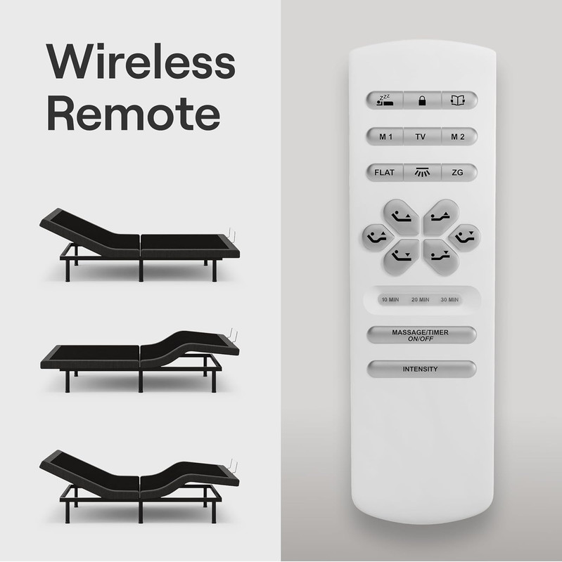 Nectar Premier Adjustable Base - Queen - Head & Foot Incline - Wireless Remote w gallery