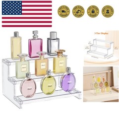 3 Tier Clear Display Riser Stand, Plastic Step Display Shelves, Tool-free Ass…