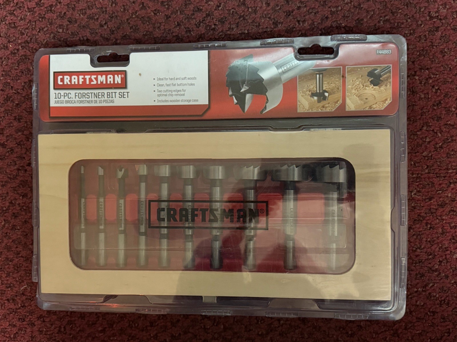 Rare Craftsnam 10 pc Forstner bit set with wooden case None on Ebay gallery