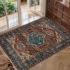 Tangsoo Oriental 2x3 Washable Rugs for 2' x 3' (Rectangular), Rust/Blue gallery