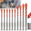 10x Four-Blade Eccentric Drill Bit 1/4" 5/16" 3/8" 1/2" for Masonry Glass Tile gallery