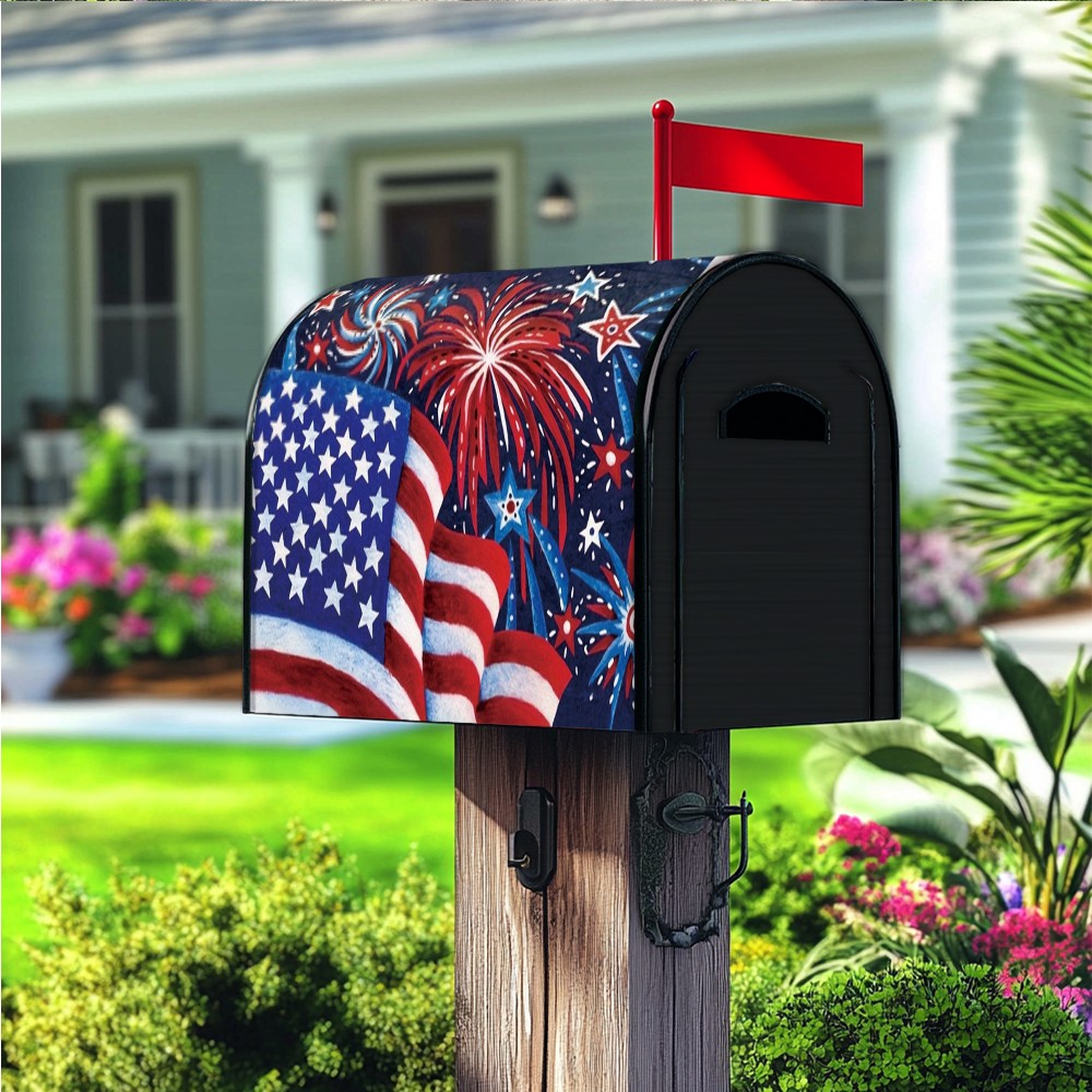 Magnetic American Flag Independence Day Series Mailbox Cover 18*21 in gallery