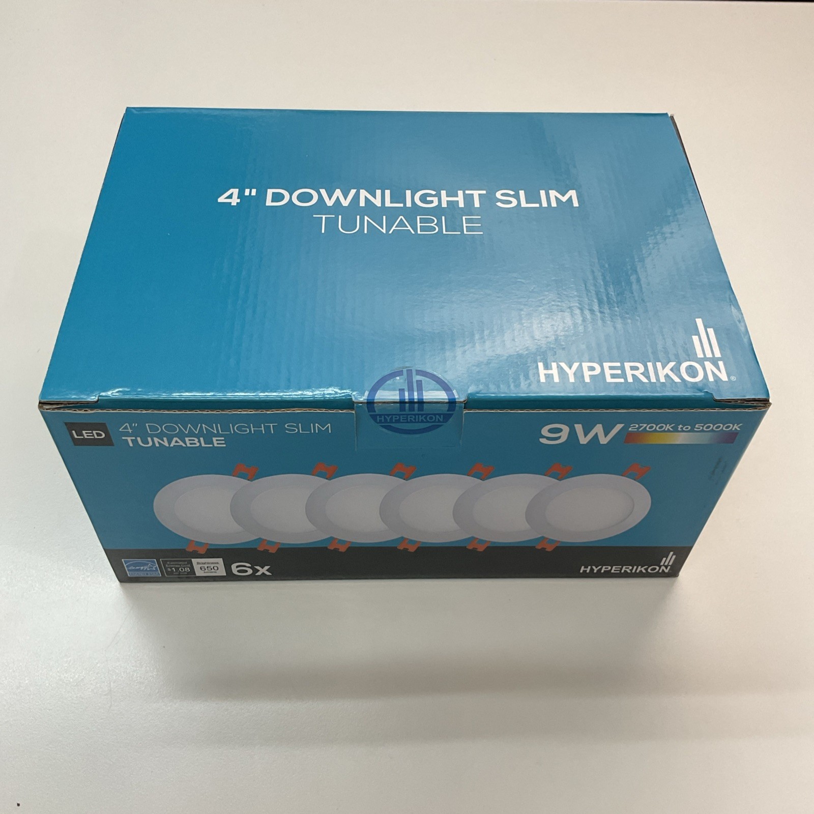 Hyperikon 4 inch Recessed LED Slim Downlight, 9W Color Tuning, 2700K-5000K 6 PK gallery