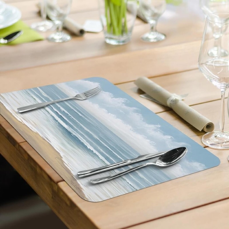 CounterArt Reversible Plastic Placemats, Coastal Scenery, Set of 4 gallery