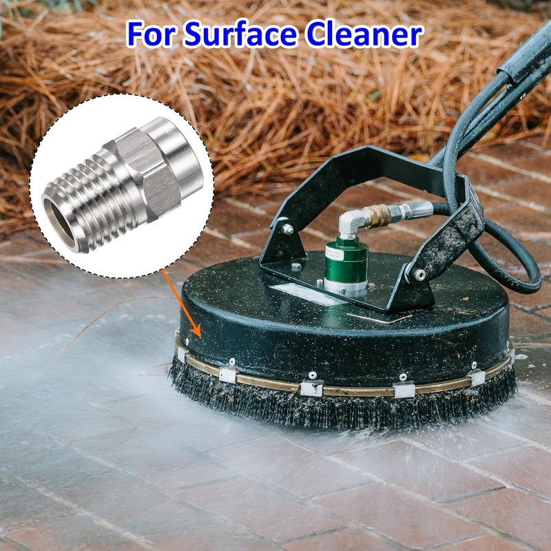 6 Pack Surface Clean Tips - 15 Degree 1/4" NPT Male Pressure Washer Nozzles Clea gallery