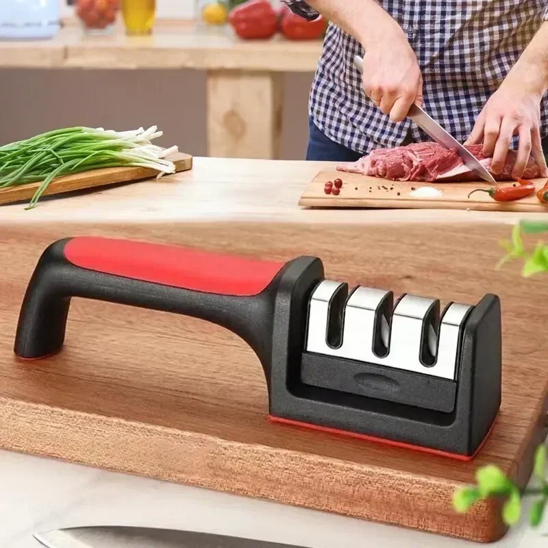 4 Stage Kitchen Knife Sharpener Professional Ceramic Diamond Steel Sharpening gallery