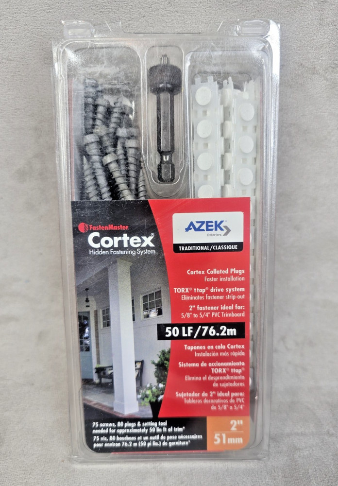 NEW!! FastenMaster Cortex Hidden Fastening System AZEK Trim 2" Screws Plugs 50LF