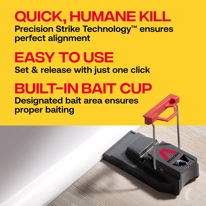 Victor M123SSR Quick-Kill Easy Set Mouse Trap, 6 Reusable Victor Mouse Traps gallery