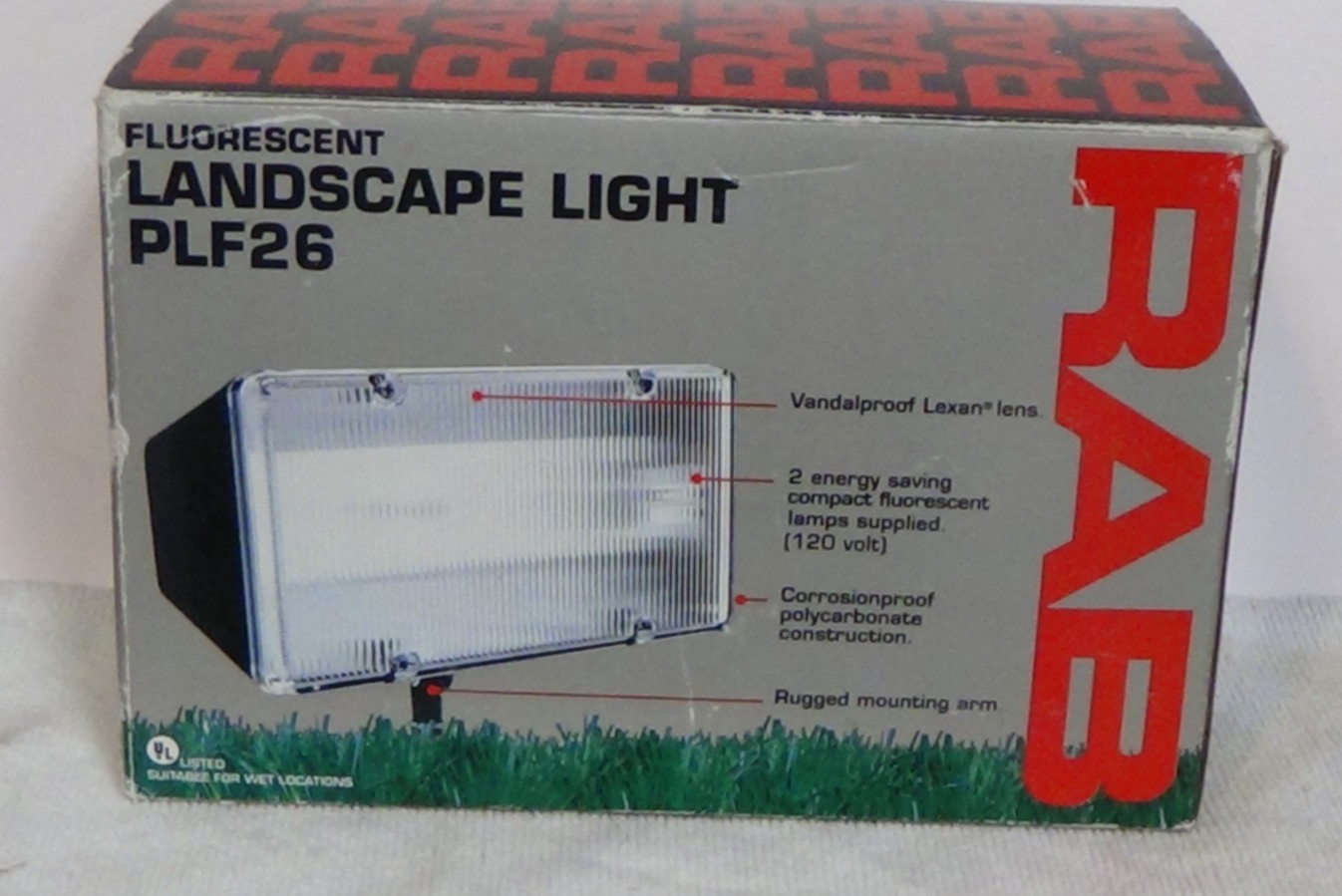 RAB PLF26 Fluorescent Landscape 26 Watt PL Flood Light 120 Volts Bronze gallery
