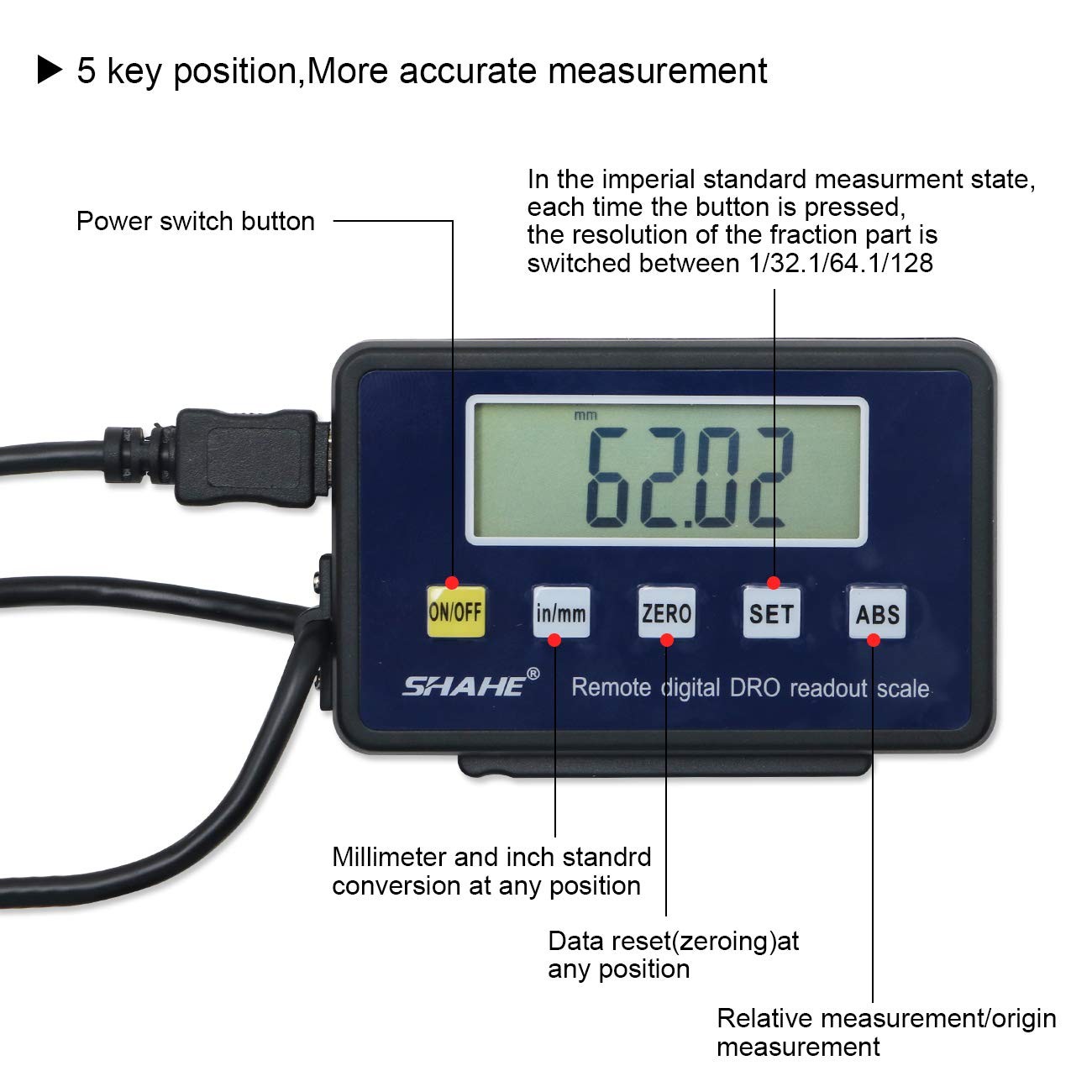 Digital LCD Linear 0-150mm/0-6inch Accurate Digital Readout Lathe Scale for M... gallery