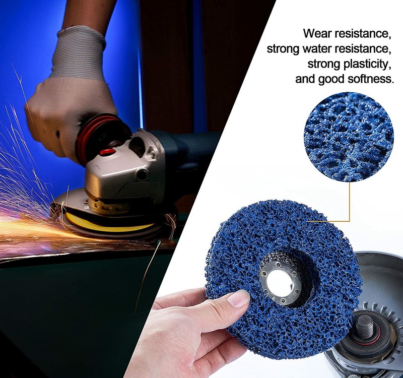 5 Pack 5''x7/8" Paint Rust Removal Clean Angle Grinder New Poly Strip Disc Wheel gallery