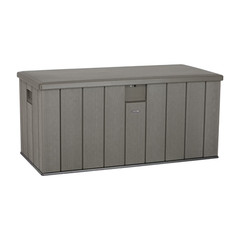 Lifetime New Outdoor Polyethylene Deck Box and Bench 150 Gal. Capacity, Brown (6