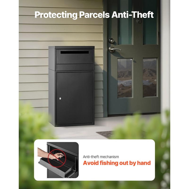 Package Delivery Boxes for Outside 35.8 in Anti-Theft Lockable Parcel Drop Box gallery