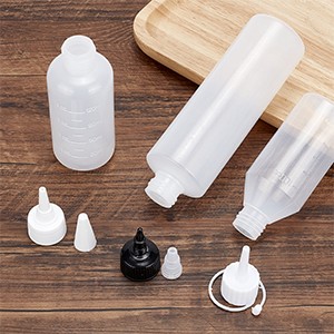 10PCS 100ml/3.38 oz Transparent Plastic Squeeze Bottles with Scale and Black gallery