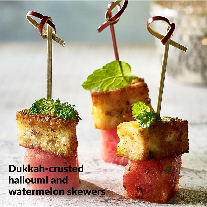 Fruit Appetizer Kabob BBQ Twisted End Knotted Bamboo Skewers 4 inch or 6 inch gallery
