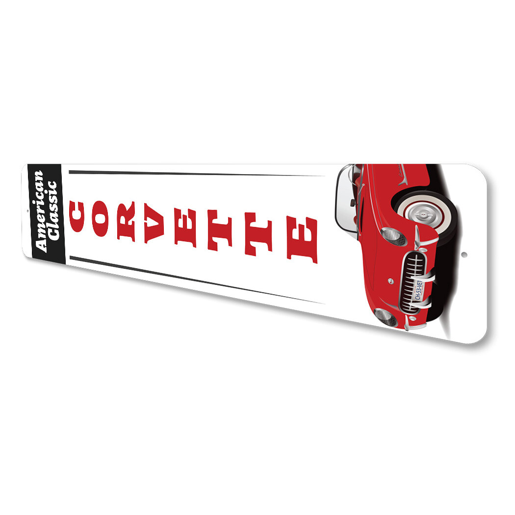 American Classic Corvette Metal Sign gallery