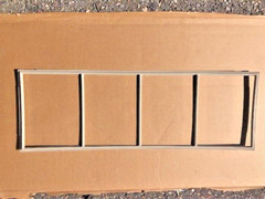 Garage Door Window Insert, Wayne Dalton, Sonoma, Stockton 4 Lite, Taupe
