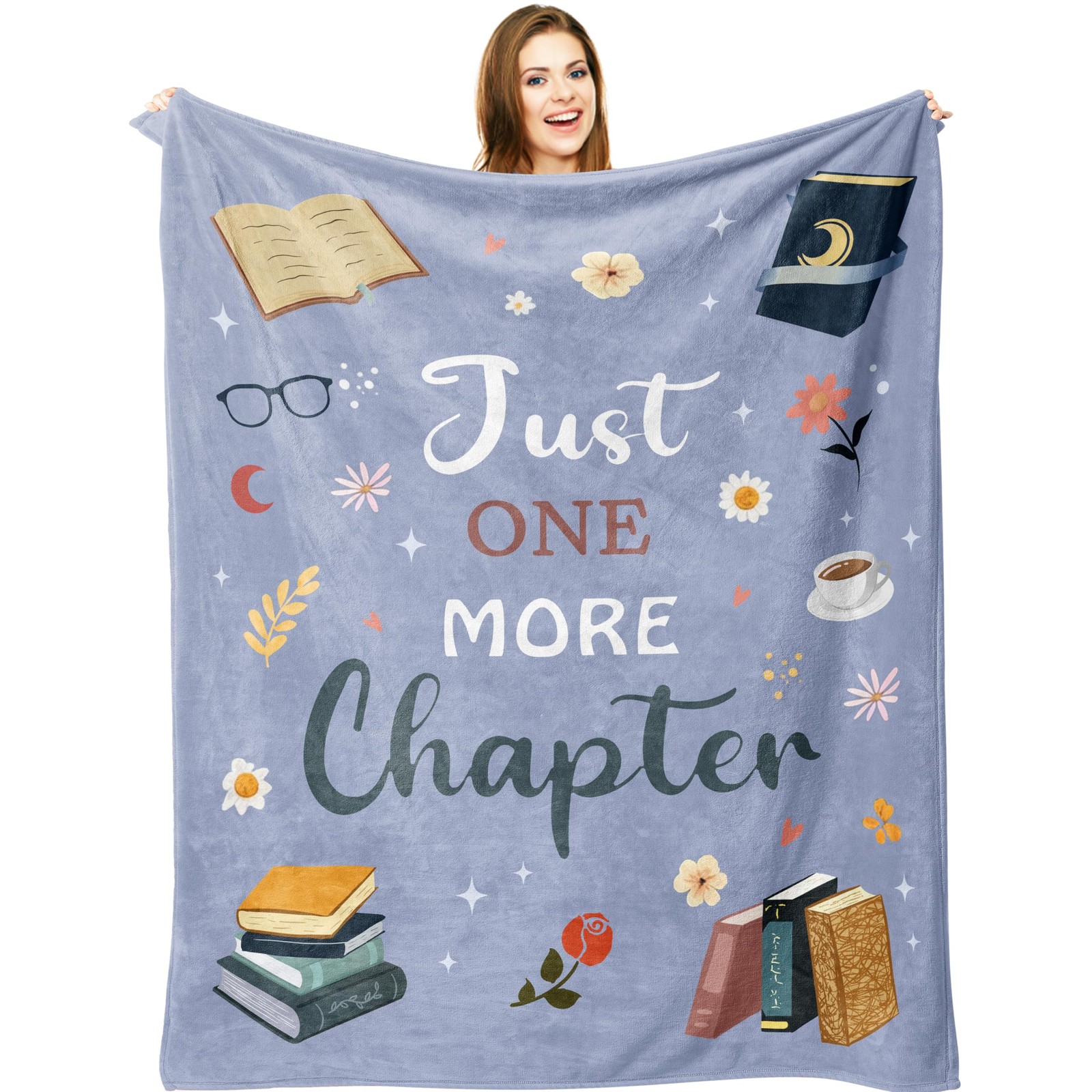 Book Lovers Reading Blanket 50x60 Inch Bookworm Librarian Teacher Throw Decor gallery