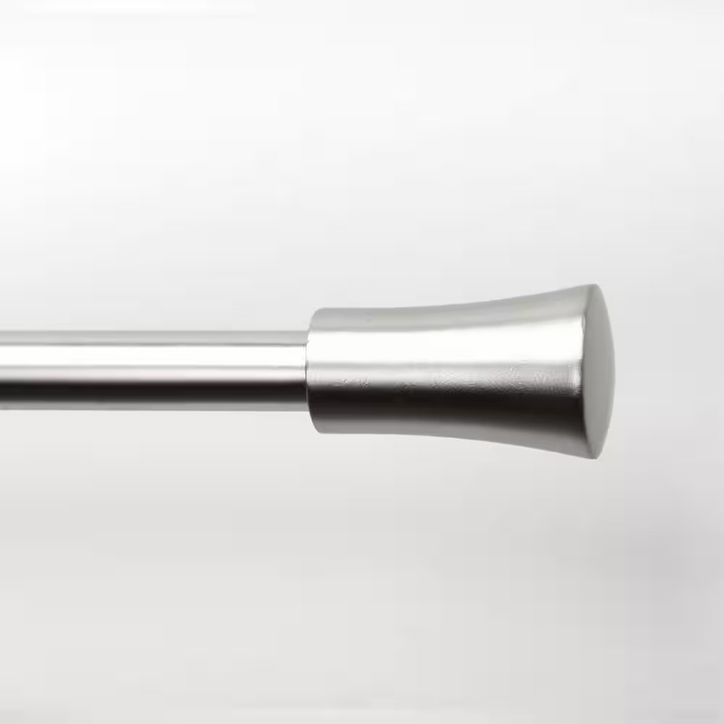 36 In. - 66 In. Adjustable Single Curtain Rod 3/4 In. Dia. in Brushed Nickel wit gallery