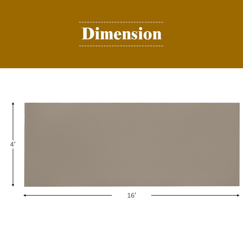 2PCS 16x4 Ft Universal Replacement Canopy for Pergola Structure Sun Awning Beige gallery