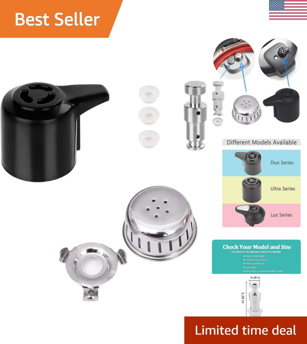 Steam Release Handle, Float Valve Replacement Parts with 3 Silicone Caps for... gallery