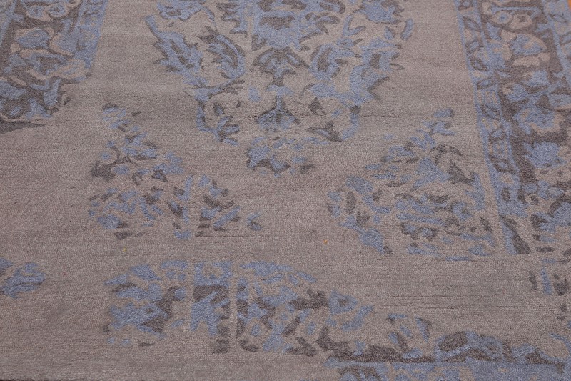5'3" x 7'5" Handmade Erased pattern Wool Loop & Cut pile Area Rug AOR9847 Taupe gallery