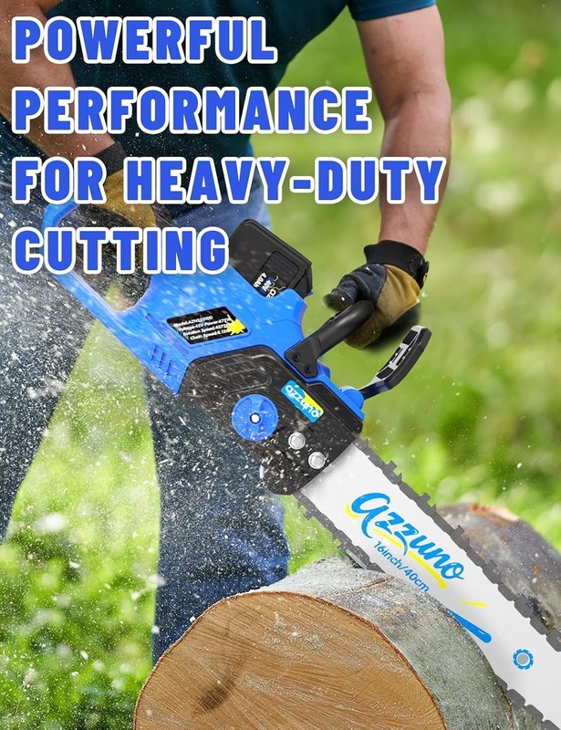 Electric Brushless Cordless Chainsaw 16 Inch Kit, Includes 1 Battery, Tool-Free gallery