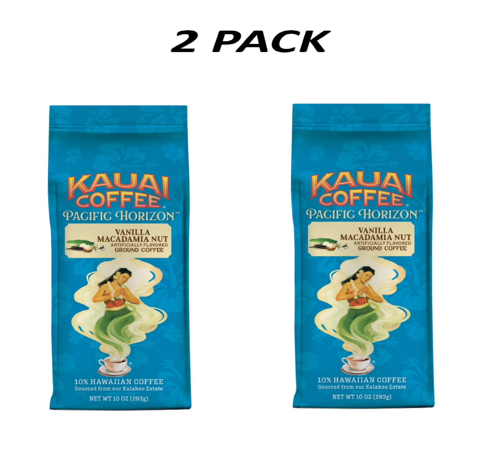 (2 Pack) Kauai Coffee Vanilla Macadamia Nut Medium Roast 10 oz Ground. gallery