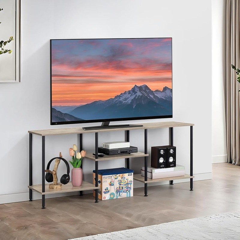 50 Inch TV Stand for Bedroom Rustic Grey Entertain gallery
