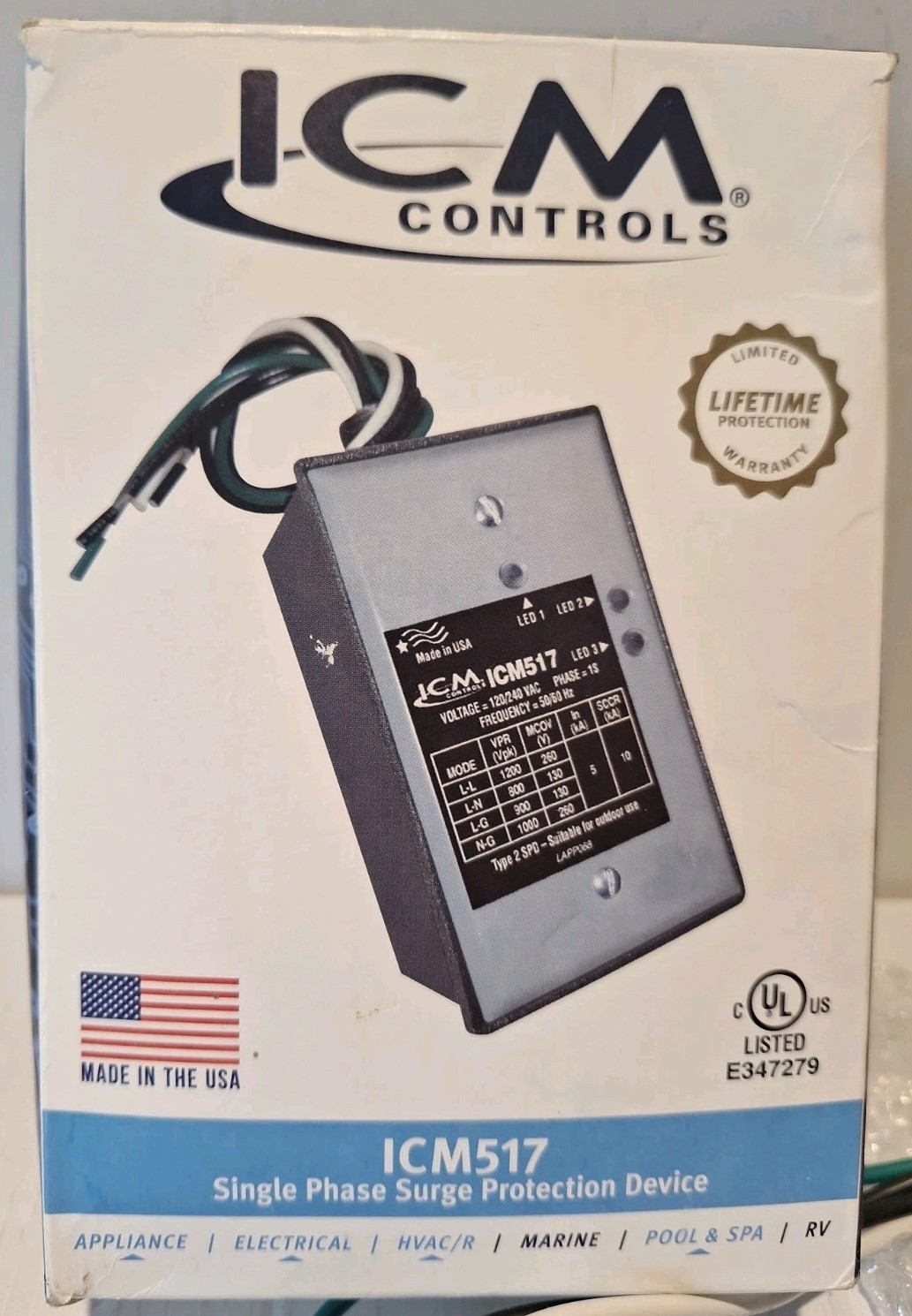 ICM Controls ICM517 Dual Voltage Surge Protection Device (NEW/OPEN BOX) gallery