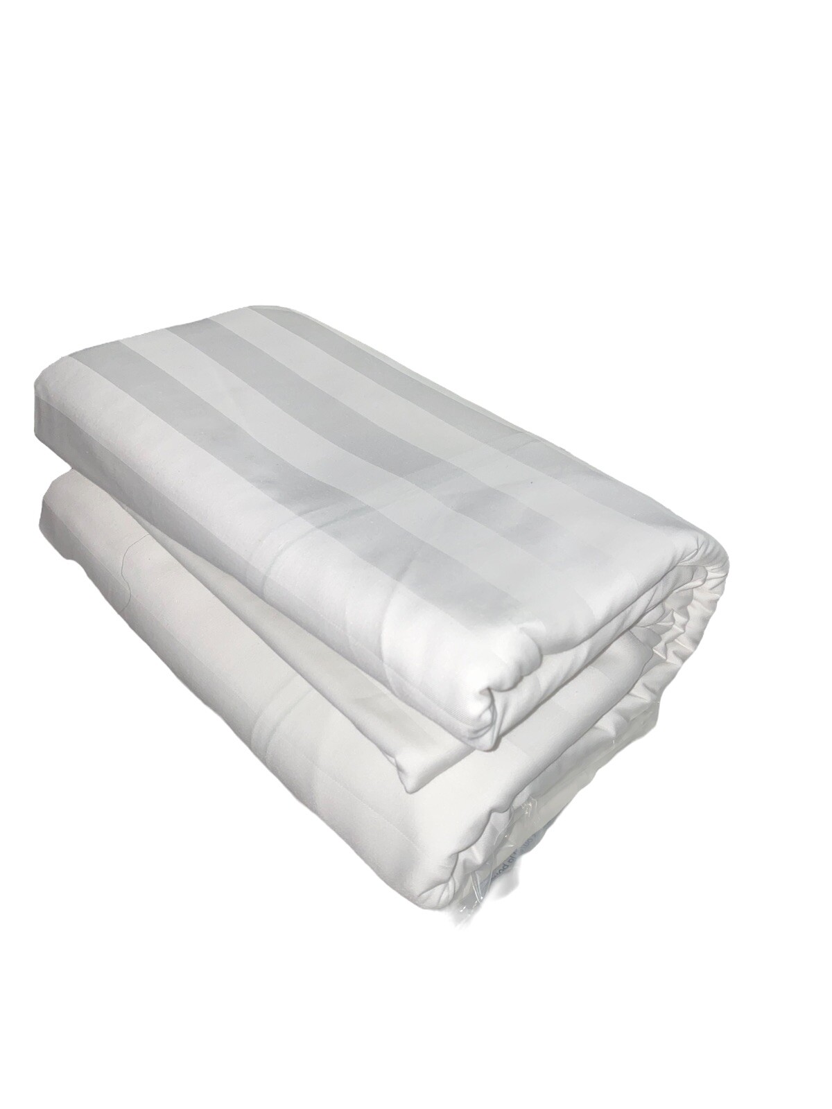 Duvet Cover 230 Thread Count Sateen White Stripes Egyptian 60/40 (Size: Queen) gallery