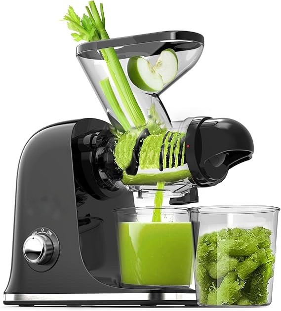 Quiet Cold Press Juicer Machine, High-Yield，Easy to Clean, Non-BPA,Black gallery
