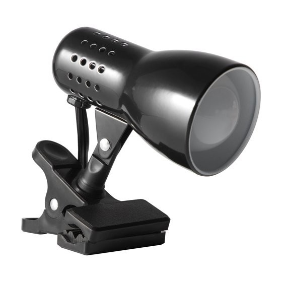 Mainstays 5" Metallic Black Adjustable Mini Clip Lamp, with LED Bulb Included gallery