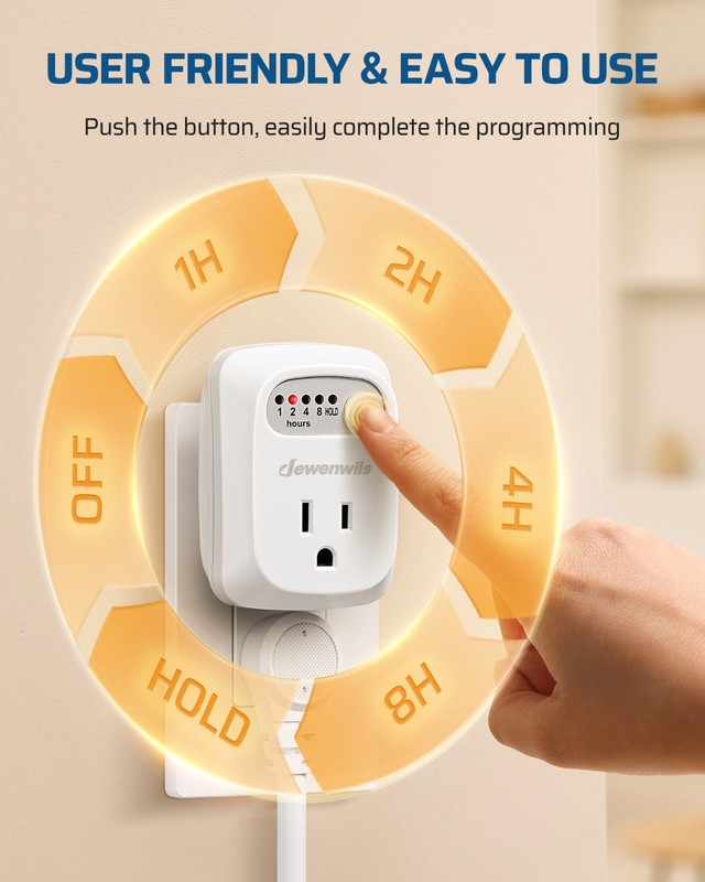 DEWENWILS Auto Shut Off Outlet Timer 2-Pack 15A 1000W for Safety & Energy Saving gallery
